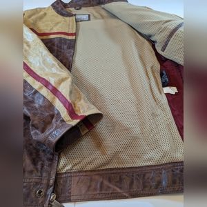 Men's Wilson Leather Jacket M. Julian Ran and Red Like New